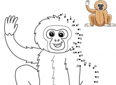 既能记数儿，又能画着玩儿！动物简笔画点连点线稿 - 图画吧TUHUABA