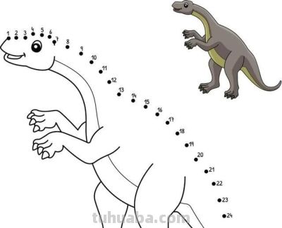 既能记数儿，又能画着玩儿！动物简笔画点连点线稿 - 图画吧TUHUABA