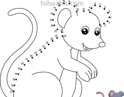 既能记数儿，又能画着玩儿！动物简笔画点连点线稿 - 图画吧TUHUABA