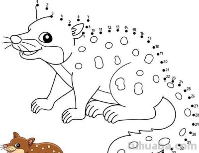 既能记数儿，又能画着玩儿！动物简笔画点连点线稿 - 图画吧TUHUABA