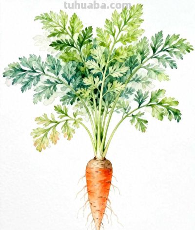 水彩画｜胡萝卜 - 今日头条