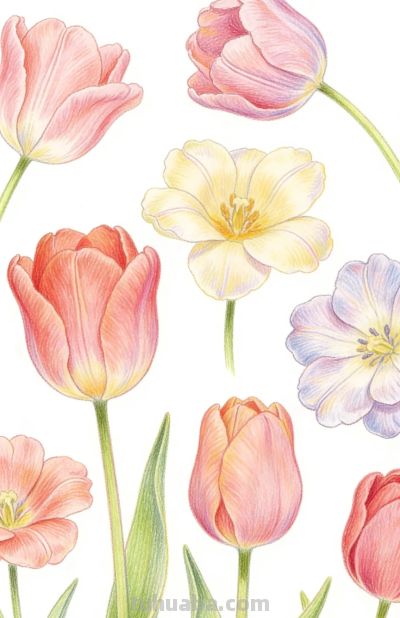 用彩铅描绘的秘密花园 - 图画吧TUHUABA