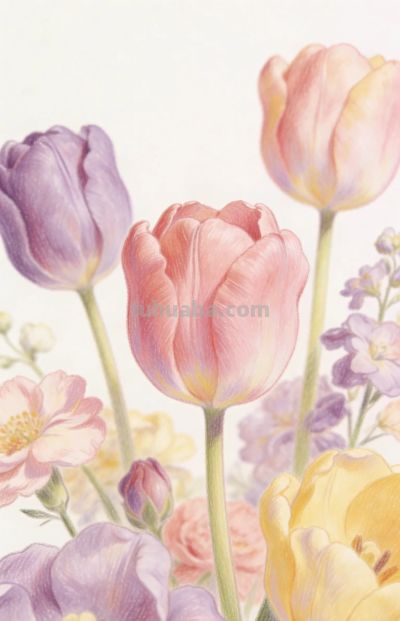 用彩铅描绘的秘密花园 - 图画吧TUHUABA