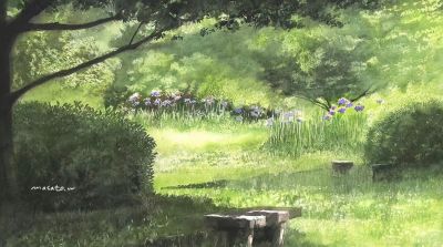 水彩画，渡部政人 - 图画吧TUHUABA