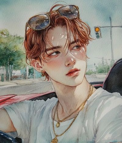 治愈系水彩人物丨SpacewaIkerrand390875w分享 - 图画吧TUHUABA