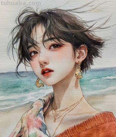 治愈系水彩人物丨SpacewaIkerrand390875w分享 - 图画吧TUHUABA