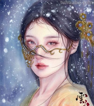 水彩晕染出的国风美人：是雪夜里的神秘，也是春光里的明媚 - 今日头条