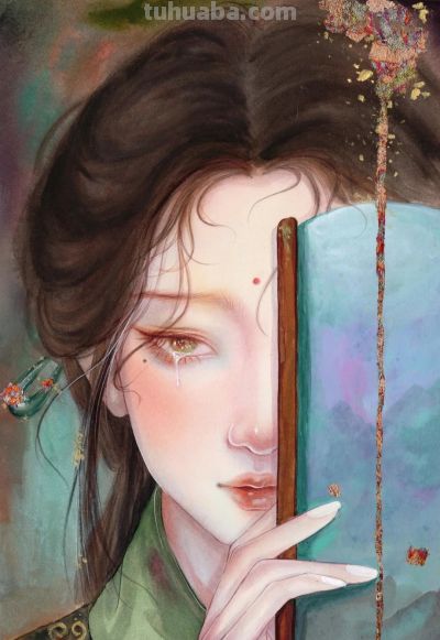 水彩晕染出的国风美人：是雪夜里的神秘，也是春光里的明媚 - 图画吧TUHUABA