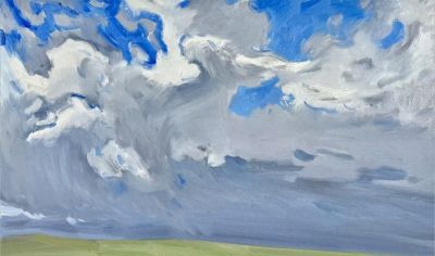 孙洪利油画《云驹越野》｜草原苍穹下的精神图腾 - 今日头条