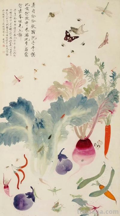 于非闇蔬果图：淡墨藏风骨 - 图画吧TUHUABA