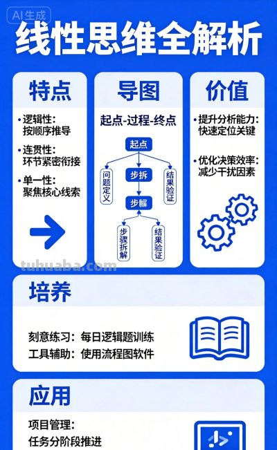【科学思维】线性思维特点导图价值培养应用 - 图画吧TUHUABA