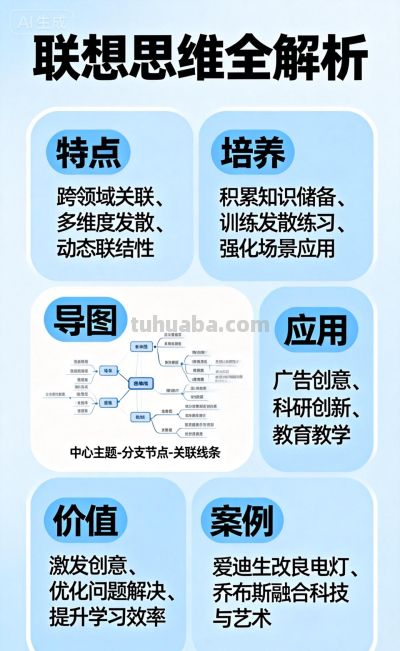 【科学思维】联想思维特点导图价值培养应用案例 - 图画吧TUHUABA