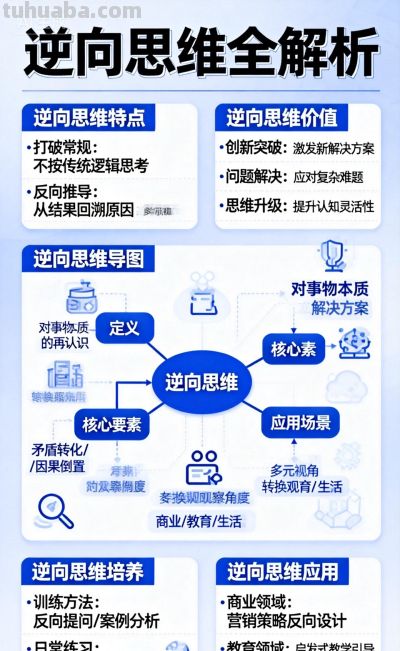 【科学思维】逆向思维特点导图价值培养应用 - 图画吧TUHUABA