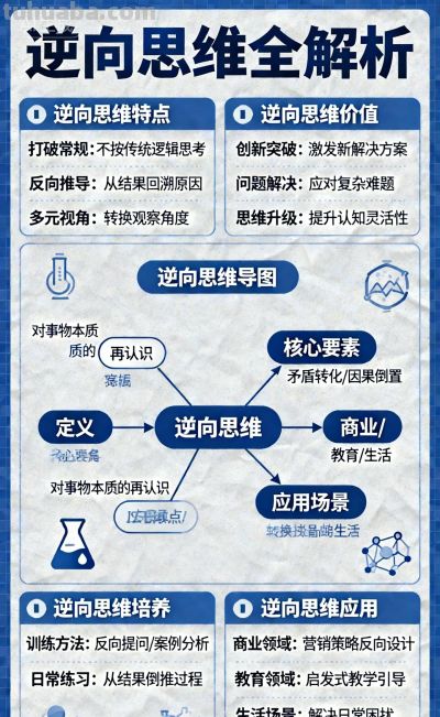 【科学思维】逆向思维特点导图价值培养应用 - 图画吧TUHUABA