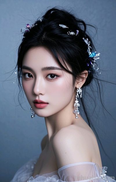 冷军写实风格油画，纤毫毕现，韵致天成，定格东方美人的极致清颜 - 图画吧TUHUABA