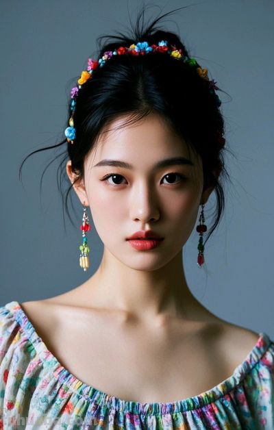 冷军写实风格油画，纤毫毕现，韵致天成，定格东方美人的极致清颜 - 图画吧TUHUABA