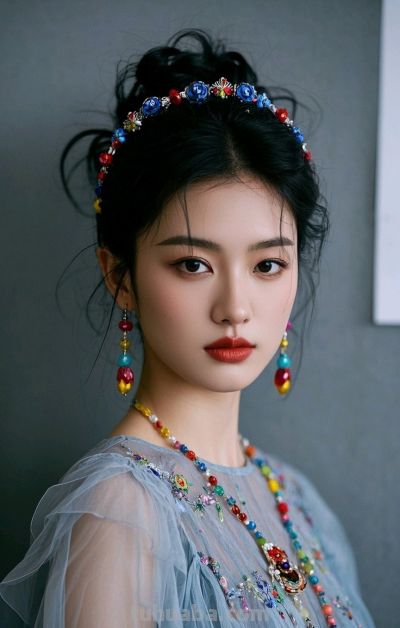 冷军写实风格油画，纤毫毕现，韵致天成，定格东方美人的极致清颜 - 图画吧TUHUABA