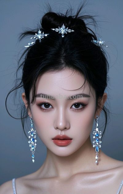 冷军写实风格油画，纤毫毕现，韵致天成，定格东方美人的极致清颜 - 图画吧TUHUABA