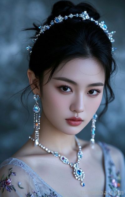 冷军写实风格油画，纤毫毕现，韵致天成，定格东方美人的极致清颜 - 图画吧TUHUABA