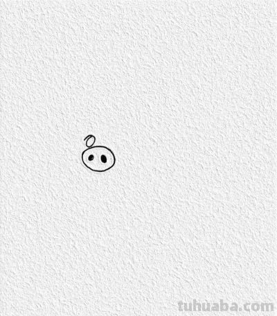 简笔画，可爱小猪有点难过 - 图画吧TUHUABA