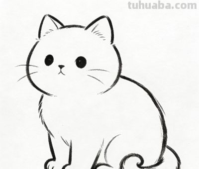 用一组小猫简笔画，治愈所有不开心 - 图画吧TUHUABA