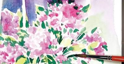 水彩湿画法讲解：好学又好看的水彩花卉教程 - 图画吧TUHUABA