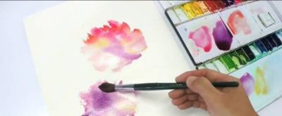 水彩湿画法讲解：好学又好看的水彩花卉教程 - 图画吧TUHUABA