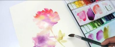 水彩湿画法讲解：好学又好看的水彩花卉教程 - 图画吧TUHUABA