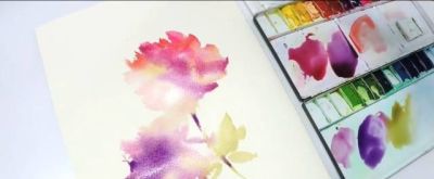 水彩湿画法讲解：好学又好看的水彩花卉教程 - 图画吧TUHUABA
