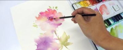 水彩湿画法讲解：好学又好看的水彩花卉教程 - 图画吧TUHUABA