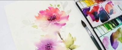 水彩湿画法讲解：好学又好看的水彩花卉教程 - 图画吧TUHUABA