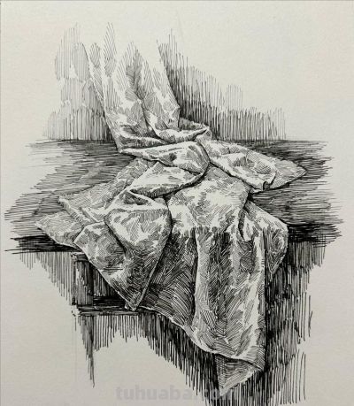 钢笔素描比较考验基本功，这些素描对形体和质感的理解很到位 - 图画吧TUHUABA