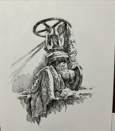 钢笔素描比较考验基本功，这些素描对形体和质感的理解很到位 - 图画吧TUHUABA