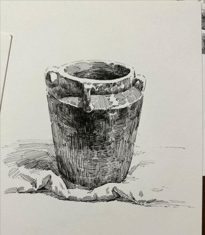 钢笔素描比较考验基本功，这些素描对形体和质感的理解很到位 - 图画吧TUHUABA