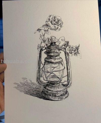 钢笔素描比较考验基本功，这些素描对形体和质感的理解很到位 - 图画吧TUHUABA