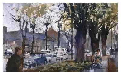 英国水彩大师Keith Hornblow风景绘画作品欣赏 - 图画吧TUHUABA