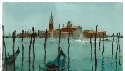 英国水彩大师Keith Hornblow风景绘画作品欣赏 - 图画吧TUHUABA