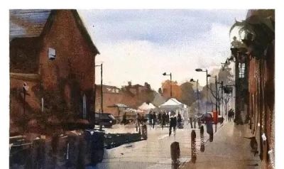 英国水彩大师Keith Hornblow风景绘画作品欣赏 - 图画吧TUHUABA