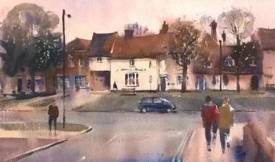 英国水彩大师Keith Hornblow风景绘画作品欣赏 - 图画吧TUHUABA