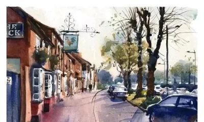 英国水彩大师Keith Hornblow风景绘画作品欣赏 - 图画吧TUHUABA