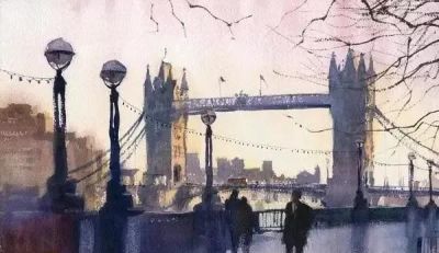 英国水彩大师Keith Hornblow风景绘画作品欣赏 - 图画吧TUHUABA