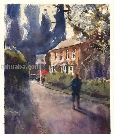 英国水彩大师Keith Hornblow风景绘画作品欣赏 - 图画吧TUHUABA