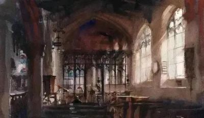 英国水彩大师Keith Hornblow风景绘画作品欣赏 - 图画吧TUHUABA