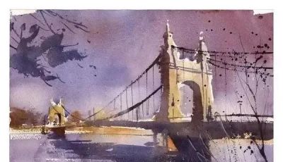 英国水彩大师Keith Hornblow风景绘画作品欣赏 - 图画吧TUHUABA