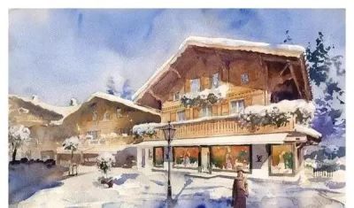 英国水彩大师Keith Hornblow风景绘画作品欣赏 - 图画吧TUHUABA