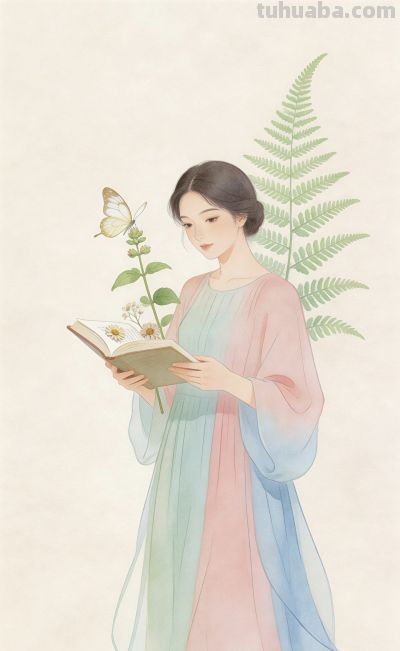 被这组水彩画治愈了！晕染温柔，每一幅都藏着东方诗意 - 图画吧TUHUABA