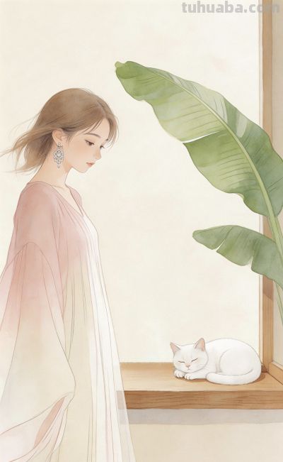 被这组水彩画治愈了！晕染温柔，每一幅都藏着东方诗意 - 图画吧TUHUABA
