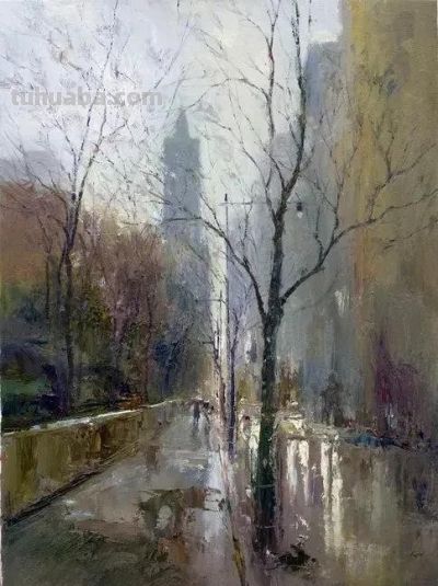 当代印象派画家丹·麦考油画作品欣赏 - 图画吧TUHUABA