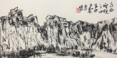 王泽起（子虚）——西部山水速写 - 图画吧TUHUABA