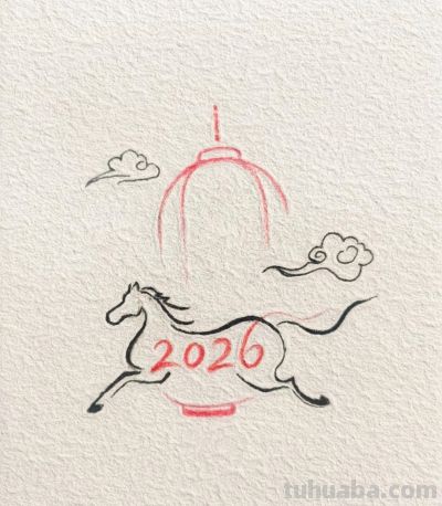 2026年 马到成功 一跃春风万里丨燕子简笔画分享 - 图画吧TUHUABA